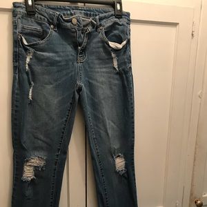 Blue denim Fitted Jeans